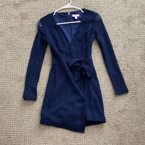Lilly Pulitzer tiki wrap romper in navy